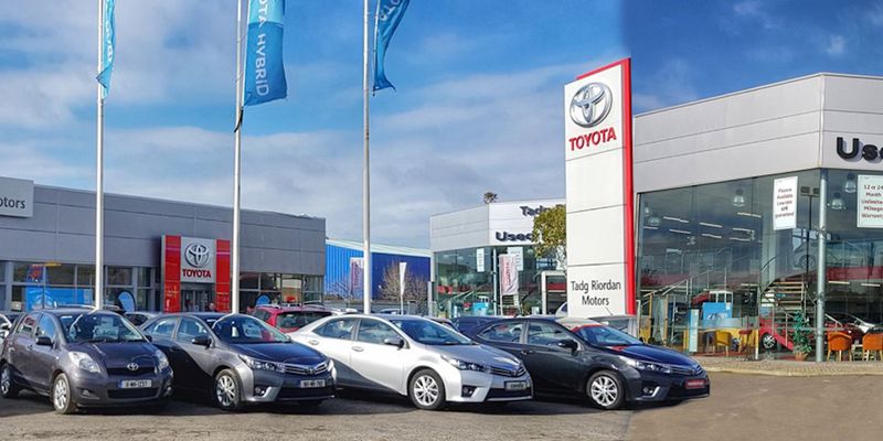 Tadg Riordan Motors Toyota Ashbourne forecourt
