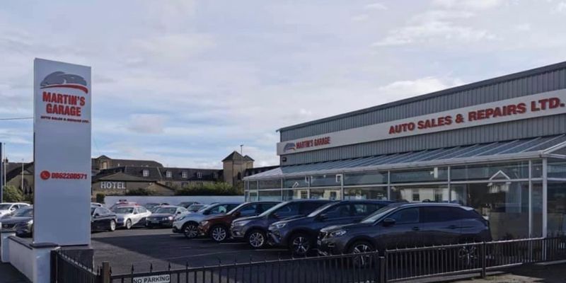 Martin's Garage forecourt