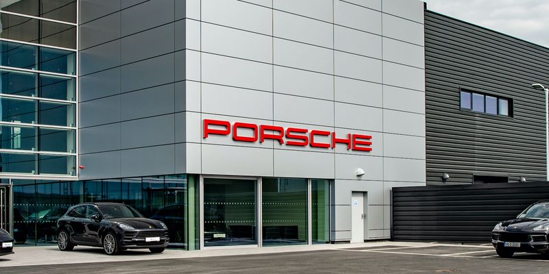 Porsche Centre Dublin forecourt