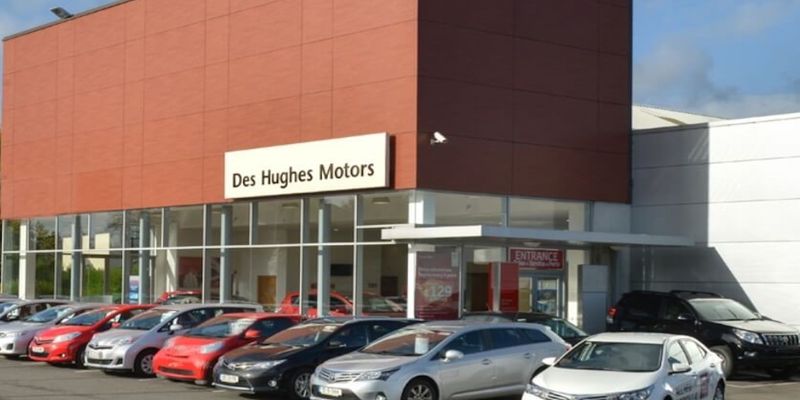 Des Hughes Motors forecourt