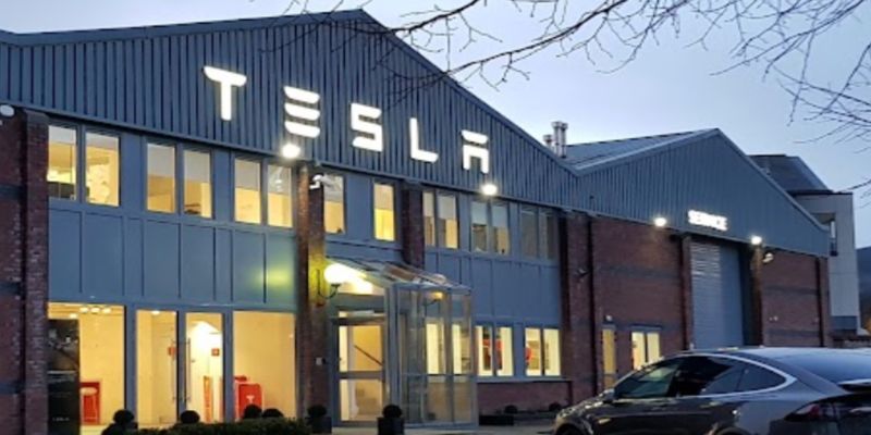 Tesla Ireland forecourt