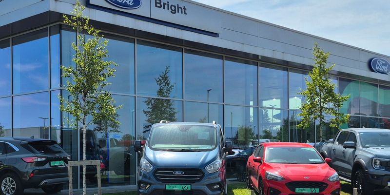 Bright Ford Airside forecourt