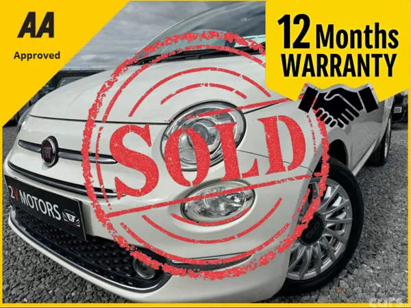 Fiat 500 Hatchback, Petrol, 2018, White