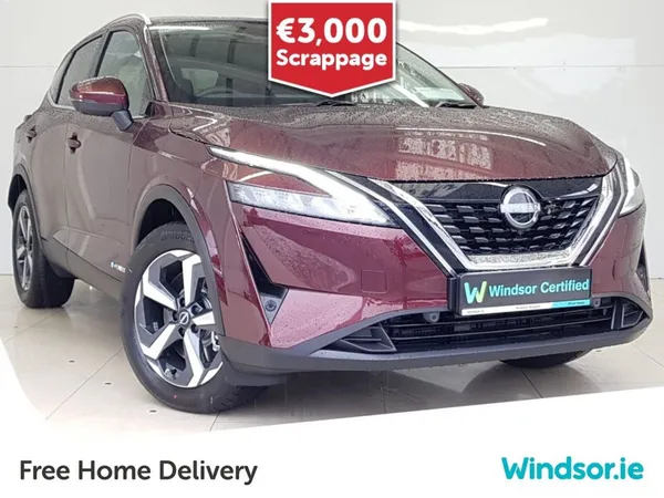 Nissan Qashqai SUV, Petrol Hybrid, 2023, Red
