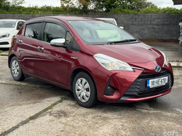 Toyota Vitz Hatchback, Petrol Hybrid, 2018, Red