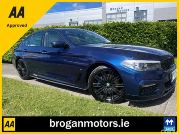 BMW 5-Series Saloon, Petrol Hybrid, 2017, Blue