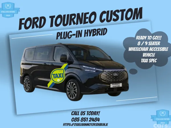Ford Tourneo Custom Van, Petrol Plug-in Hybrid, 2026, Black