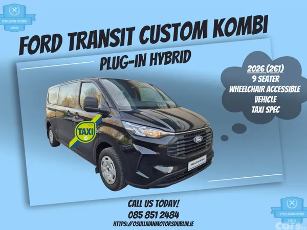 Ford Transit Custom Van, Petrol Plug-in Hybrid, 2026, Black