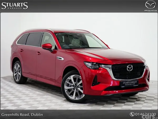 Mazda CX-80 SUV, Petrol Plug-in Hybrid, 2026, Red
