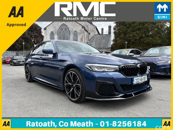 BMW 5-Series Saloon, Petrol Plug-in Hybrid, 2022, Blue