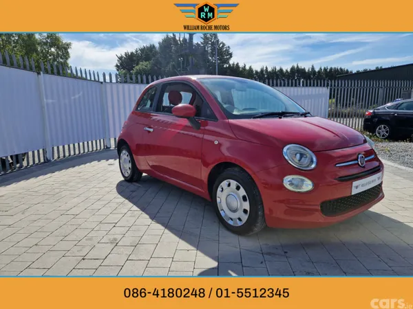 Fiat 500 Hatchback, Petrol, 2017, Red