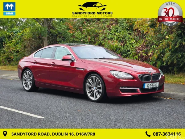 BMW 6-Series Saloon, Diesel, 2012, Red