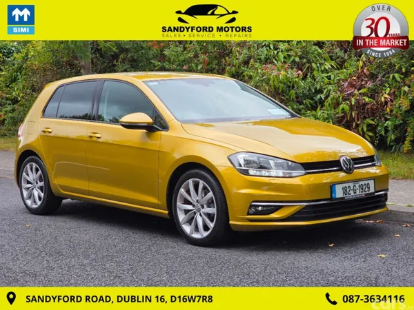 Volkswagen Golf Estate, Petrol, 2018, Yellow