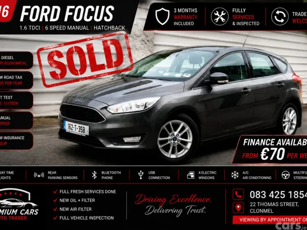 Ford Focus Hatchback, Diesel, 2016, Grey