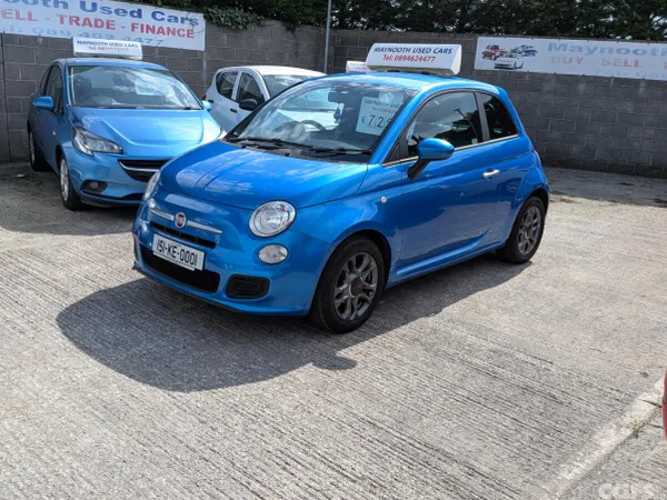 Fiat 500 Hatchback, Petrol, 2015, Blue