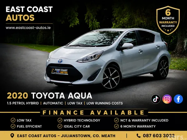 Toyota Aqua Hatchback, Petrol Hybrid, 2020, Silver