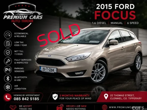 Ford Focus Hatchback, Diesel, 2015, Silver