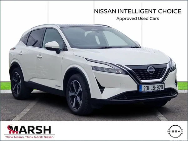 Nissan Qashqai SUV, Petrol Hybrid, 2023, White
