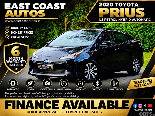 Toyota Prius Hatchback, Petrol Hybrid, 2020, Black