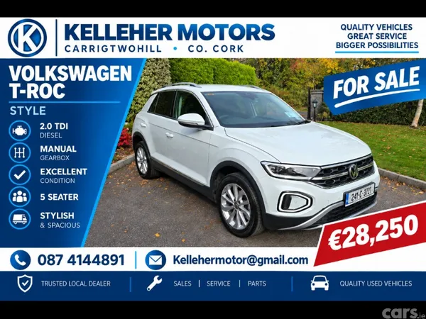 Volkswagen T-Roc SUV, Diesel, 2024, White