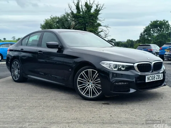 BMW 5-Series Saloon, Petrol Hybrid, 2019, Black