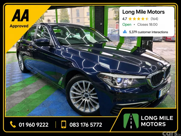 BMW 5-Series Saloon, Petrol Plug-in Hybrid, 2017, Blue