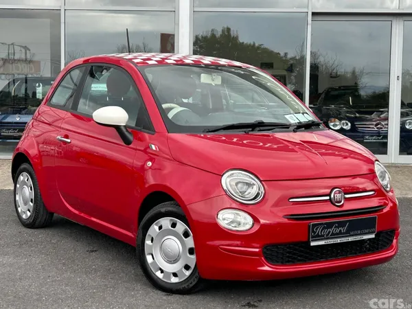 Fiat 500 Hatchback, Petrol, 2017, Red