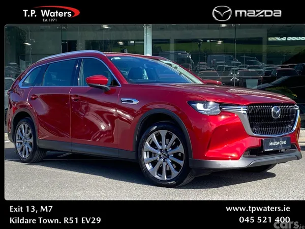 Mazda CX-80 SUV, Petrol Plug-in Hybrid, 2025, Red