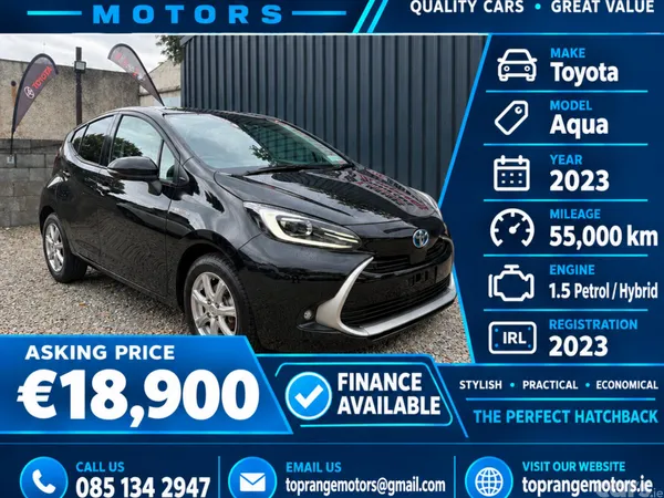 Toyota Aqua Hatchback, Petrol Hybrid, 2023, Blue