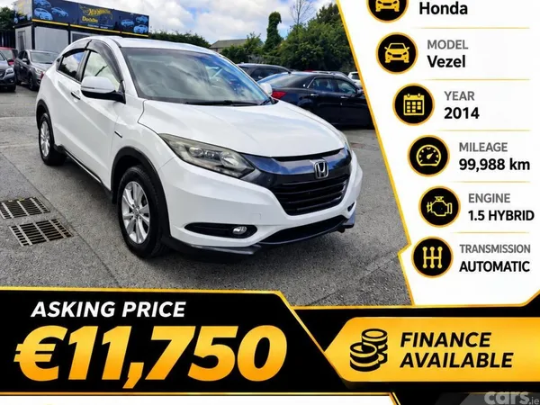 Honda Vezel SUV, Petrol Hybrid, 2014, White