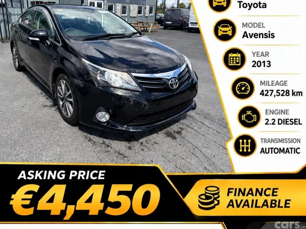 Toyota Avensis Saloon, Diesel, 2013, Black