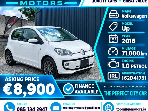 Volkswagen up! Hatchback, Petrol, 2016, White