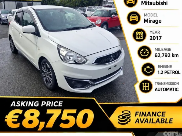Mitsubishi Mirage Hatchback, Petrol, 2017, White