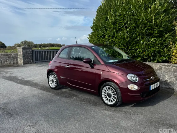 Fiat 500 Hatchback, Petrol, 2017, Red