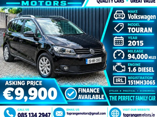 Volkswagen Touran MPV, Diesel, 2015, Black