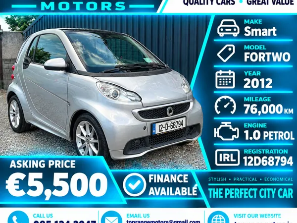 Smart Fortwo Coupe, Petrol, 2012, Silver