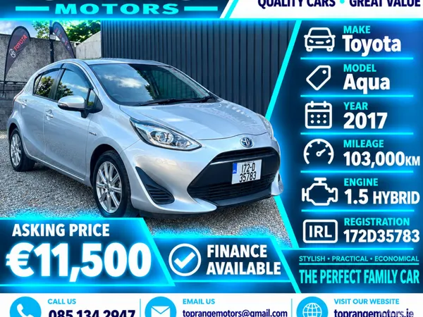 Toyota Aqua Hatchback, Petrol Hybrid, 2017, Silver