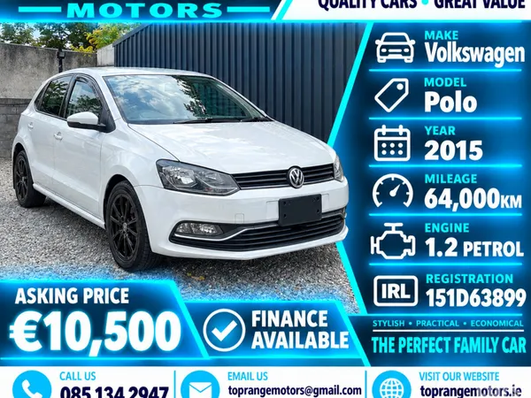Volkswagen Polo Hatchback, Petrol, 2015, White