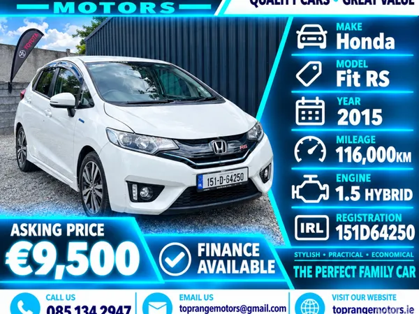 Honda Fit Hatchback, Petrol Hybrid, 2015, White