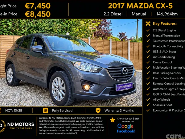 Mazda CX-5 SUV, Diesel, 2017, Grey