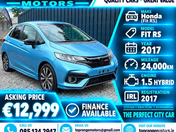 Honda Fit Hatchback, Petrol Hybrid, 2017, Blue