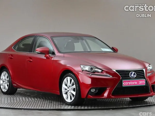 Lexus IS Saloon, Petrol Hybrid, 2017, Red