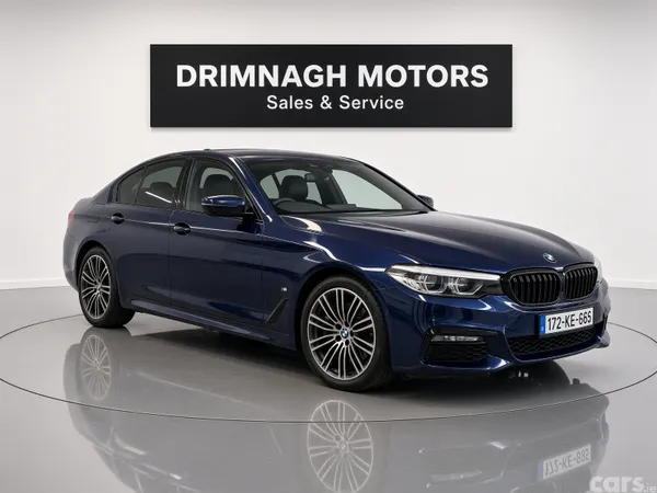 BMW 5-Series Saloon, Petrol Hybrid, 2017, Blue