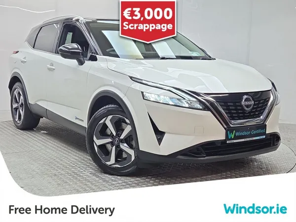 Nissan Qashqai MPV, Petrol Hybrid, 2023, White