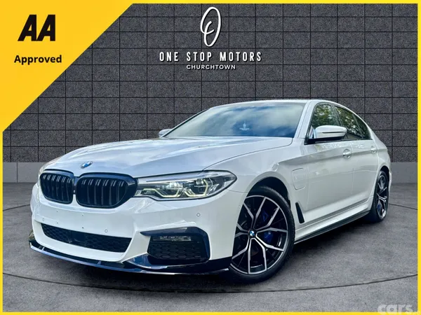 BMW 5-Series Saloon, Petrol Plug-in Hybrid, 2019, White