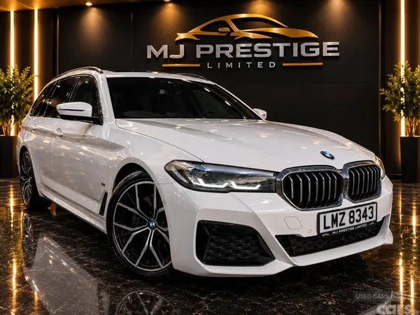 BMW 5-Series Estate, Diesel Hybrid, 2023, White