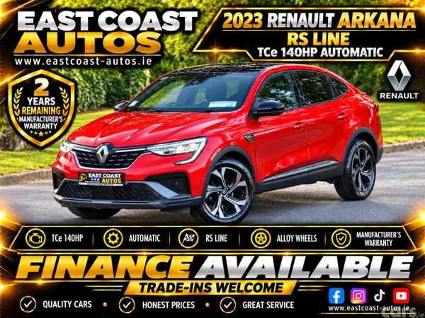 Renault Arkana Hatchback, Petrol, 2023, Red