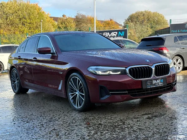 BMW 5-Series Saloon, Petrol Hybrid, 2022, Red