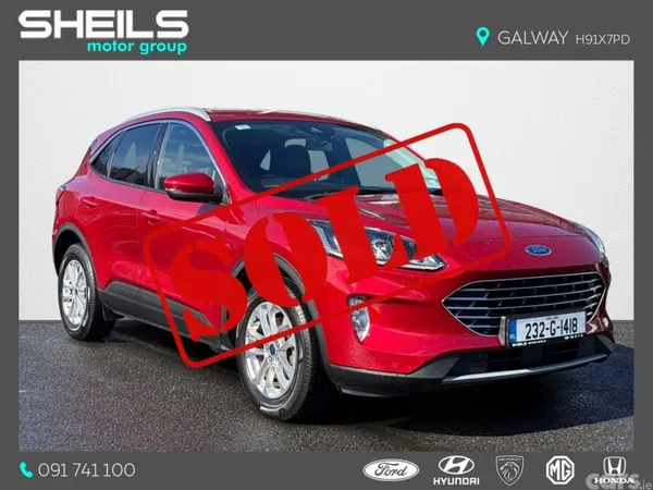 Ford Kuga SUV, Petrol Plug-in Hybrid, 2023, Red