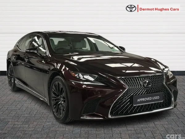 Lexus LS Saloon, Petrol Hybrid, 2018, Red